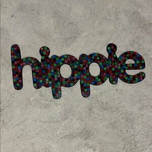 Colorful Mosaic 'Hippie' Wall Art